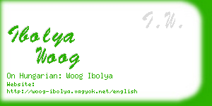 ibolya woog business card